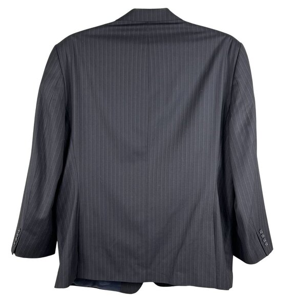 Calvin Klein Mens 44R Blue Pinstripe Wool Single Breasted Sport Coat Old Money - Picture 2 of 16